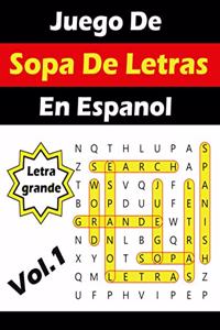 Juego De Sopa De Letras En Espanol Letra Grande