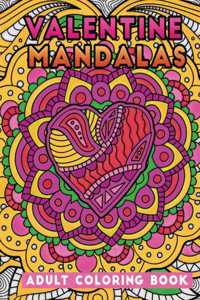 Valentine mandalas adult coloring book