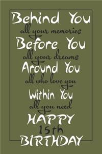 Behind You All Your Memories Happy 15th Birthday