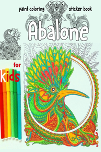 Abalone paint coloring sticker book for kids