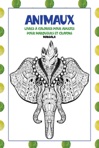 Livres à colorier pour adultes pour marqueurs et crayons - Mandala - Animaux