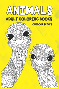 Adult Coloring Books Outdoor Scenes - Animals