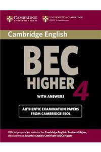 Cambridge Bec 4 Higher Student's Book with Answers