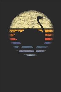 Ostrich Sunset Retro