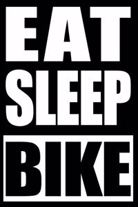 Eat Sleep Bike Gift Notebook for Bicycle Messengers, Blank Lined Journal
