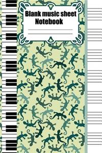 Blank music sheet notebook