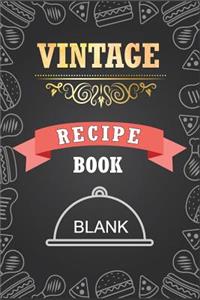 Vintage Blank Recipe Book
