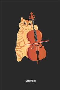 Notizbuch: Cello Katze - Liniertes Cello Notizbuch & Schreibheft. Tolle Geschenk Idee Für Cellisten, Cello Musik Liebhaber, Cello Lehrer Und Schüler.