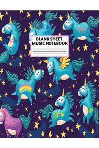 Blank Sheet Music Notebook