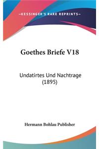Goethes Briefe V18