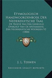 Etymologisch Handwoordenboek Der Nederduitsche Taal