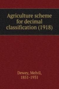 Agriculture scheme for decimal classification