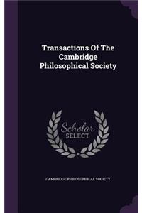 Transactions Of The Cambridge Philosophical Society