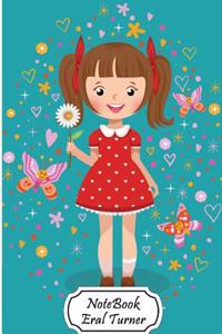 Notebook Journal Dot-Grid, Graph, Lined, Blank No Lined: Cute Girl: Small Pocket Notebook Journal Diary, 120 Pages, 5.5 X 8.5 (Blank Notebook Journal)
