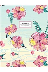 Journal /Diary / Notebook: Floral Pink & Blue, Lined (Cute Journals for Women and Girls)