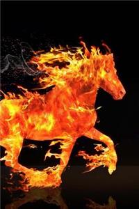 Cool Flaming Horse Fantasy Illustration Journal