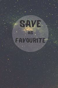Save As Favourite