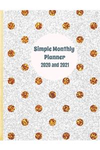 Simple Monthly Planner 2020 and 2021