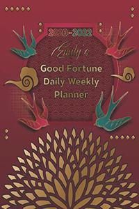 2020-2022 Emily's Good Fortune Daily Weekly Planner: A Personalized Lucky Three Year Planner With Motivational Quotes