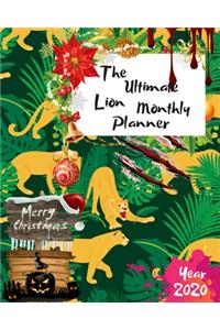 The Ultimate Merry Christmas Lion Monthly Planner Year 2020