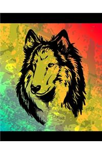 Collie Color Burst Notebook