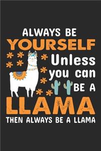 Always be yourself unless you can be a llama then always be a llama: A 121 page cute fitness journal for fitness lover, fitness planner for women, fitness planner for men & log book for fitness