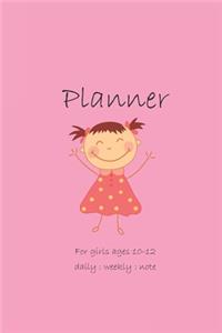 Planner for girls ages 10-12