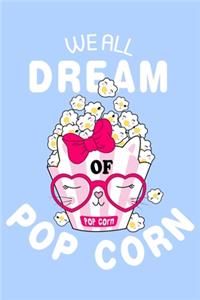 Super Cute Kawaii Popcorn Cat Notebook