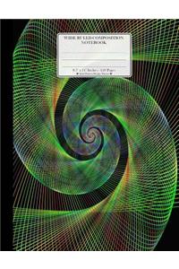 Wide Ruled Composition Notebook 8.5x 11. 120 Pages