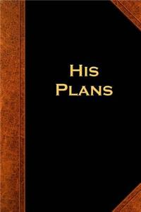 2019 Weekly Planner For Men His Plans Vintage Style