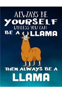 Always Be Yourself Unless You Can Be A Llama Then Always Be A Llama