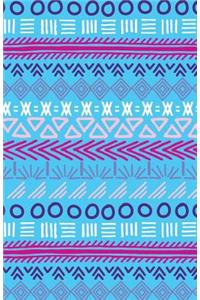 Journal Notebook Tribal Art Pattern Blue