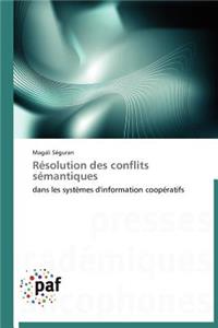 Résolution Des Conflits Sémantiques