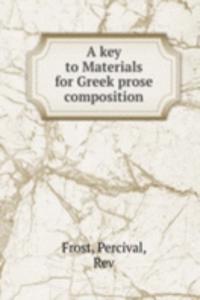 key to Materials for Greek prose composition