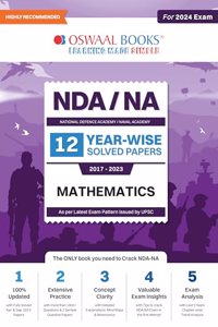 Oswaal NDA-NA (National Defence Academy / Naval Academy) 12 Solved Papers (2017-2023) Mathematics For 2024 Exam