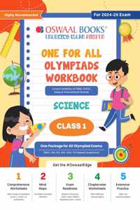 Oswaal One For All Olympiad Workbook Class 1 Science For 2024-25 Exam