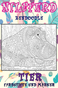 Zendoodle - Farbstifte und Marker - Tier - Nilpferd