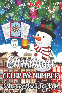 Christmas Color By Number Coloring Book For Kids Ages 4-8