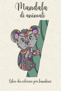 Mandala di animali libro da colorare per bambini
