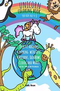 Unicorn Coloring Book for kids age 4-8