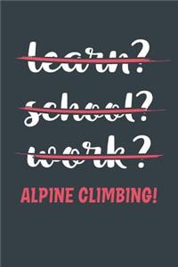 Learn? School? Work? Alpine Climbing!
