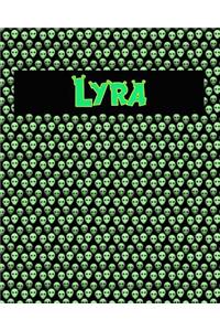 120 Page Handwriting Practice Book with Green Alien Cover Lyra