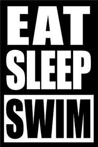 Eat Sleep Swim Gift Notebook for a Swimming Instructor, Medium Ruled Journal