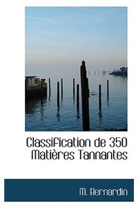 Classification de 350 Mati Res Tannantes