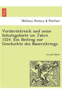 Vorderöstreich und seine Schutzgebiete im Jahre 1524. Ein Beitrag zur Geschichte des Bauernkriegs.