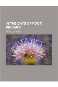 In the Days of Poor Richard