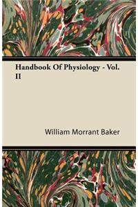 Handbook of Physiology - Vol. II