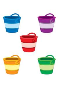 Buckets Assorted Colorful Cut-Outs