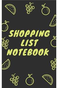 Shopping List Notebook