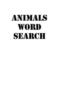 animals word search
